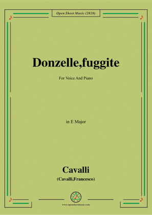 Book cover for Cavalli-Donzelle,fuggite,in E Major,for Voice and Piano