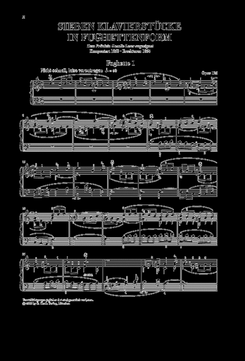 Seven Piano Pieces in Fughetta Form op. 126 by Robert Schumann Piano Solo - Sheet Music