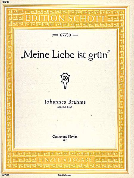 Meine Liebe ist Grun, Op. 63, No. 5