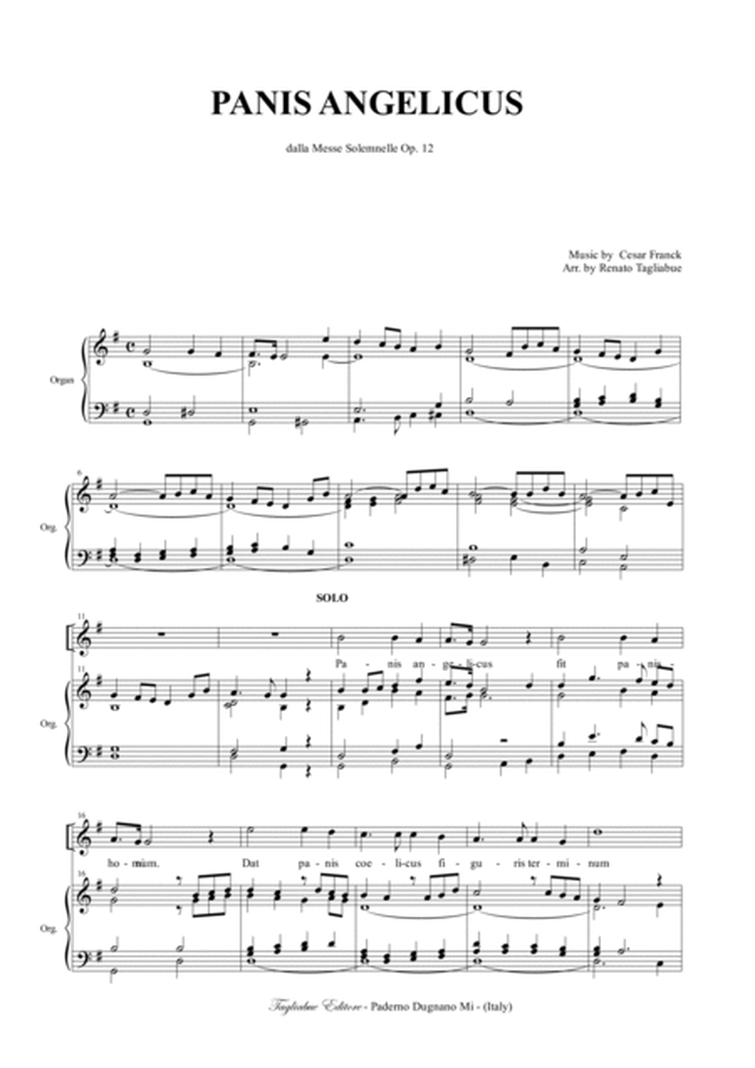 PANIS ANGELICUS - Franck - For Solo, SATB and Organ image number null