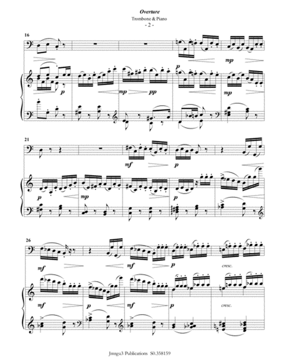 Tchaikovsky: Overture from Nutcracker Suite for Trombone & Piano by Peter Ilyich Tchaikovsky Piano - Digital Sheet Music