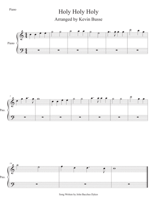 Book cover for Holy Holy Holy (Easy key of C) Piano