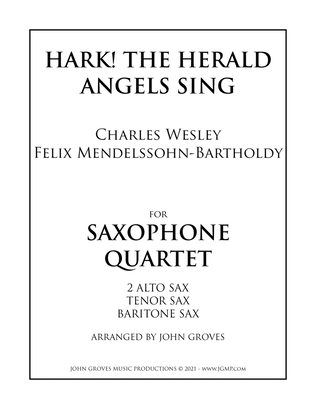 Book cover for Hark! The Herald Angels Sing - Saxophone Quartet