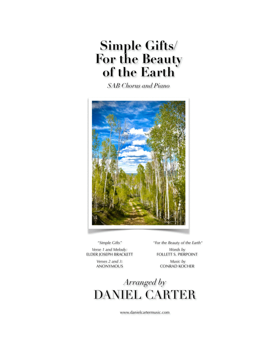 Simple Gifts/For the Beauty of the Earth—SAB Chorus and Piano 3-Part - Digital Sheet Music