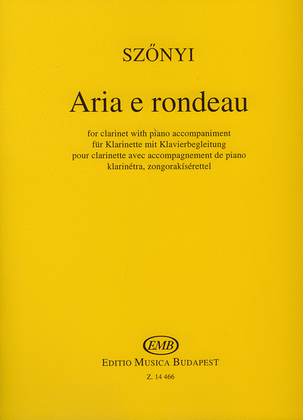 Book cover for Aria e rondeau für Klarinette mit Klavierbegleitun