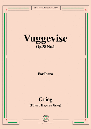 Book cover for Grieg-Vuggevise Op.38 No.1,for Piano
