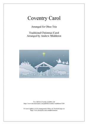 Coventry Carol arranged for Oboe Trio