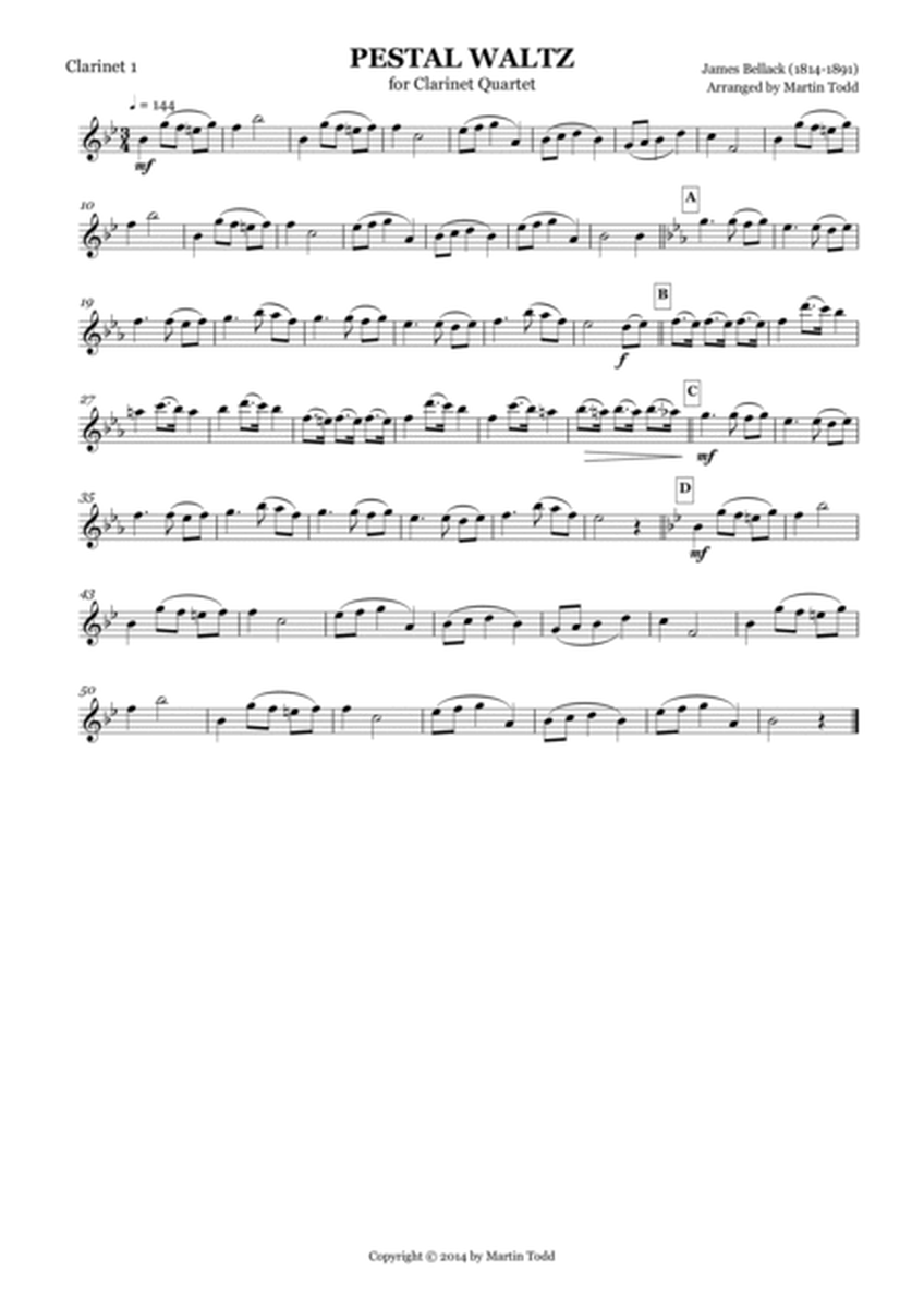 Pestal Waltz for Clarinet Quartet image number null