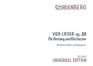 Book cover for Four Orchestral Songs, Op. 22
