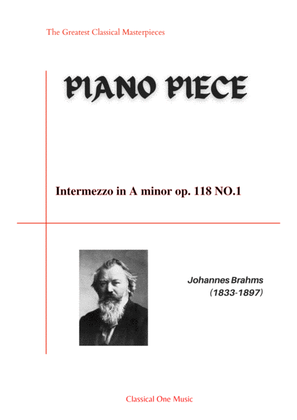 Book cover for Brahms - Intermezzo in A minor op. 118 NO.1