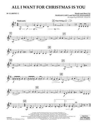 Book cover for All I Want For Christmas Is You (arr. Johnnie Vinson) - Bb Clarinet 2