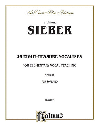 Book cover for 36 Eight-Measure Vocalises for Elementary Teaching