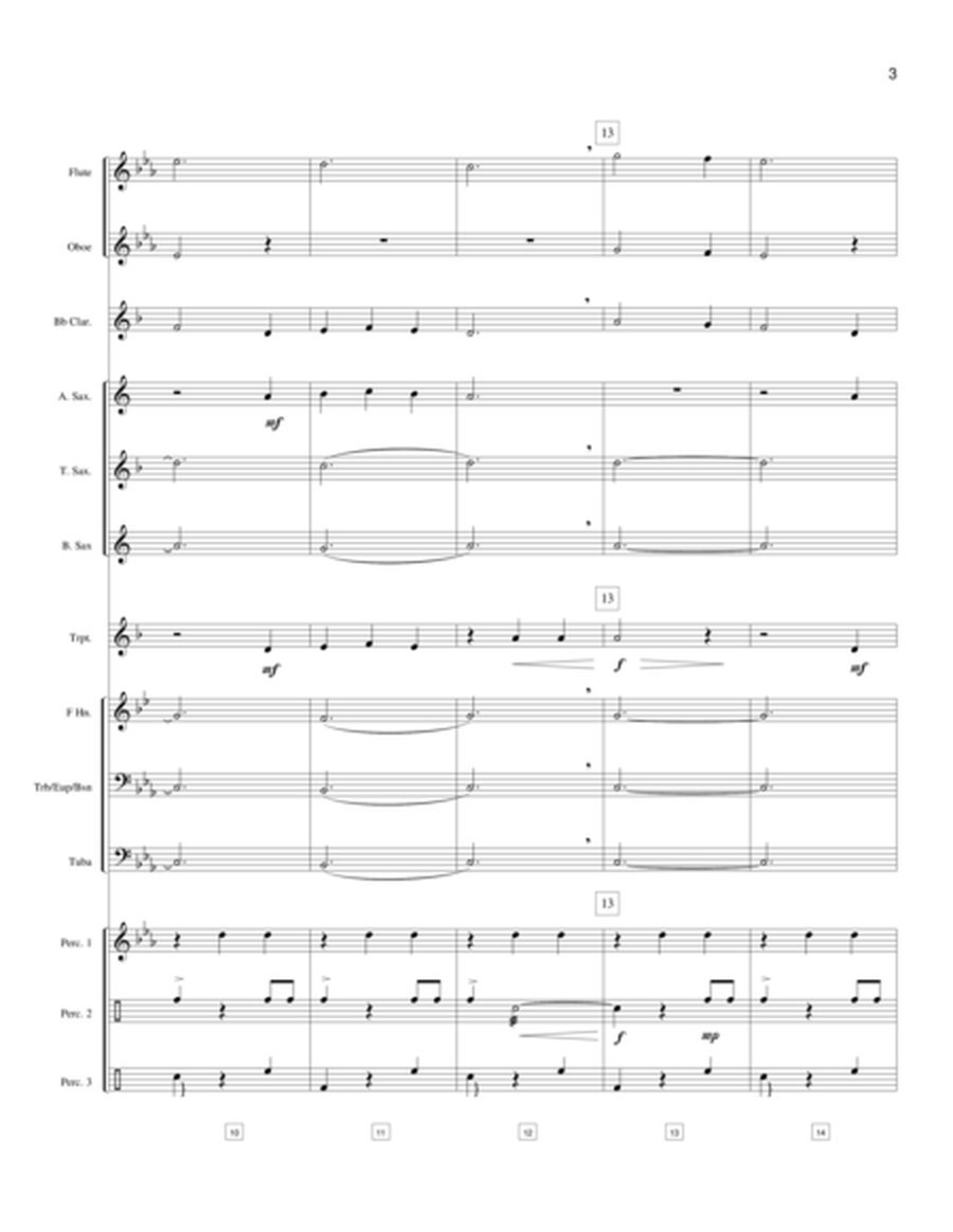 JOURNEY OF THE MAGI ("We Three Kings") - young concert band, easy - score, parts & license to copy) image number null
