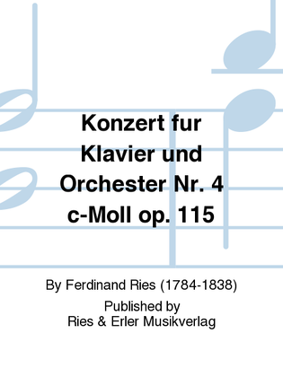 Book cover for Konzert für Klavier und Orchester No. 4 in c-moll, Op. 115