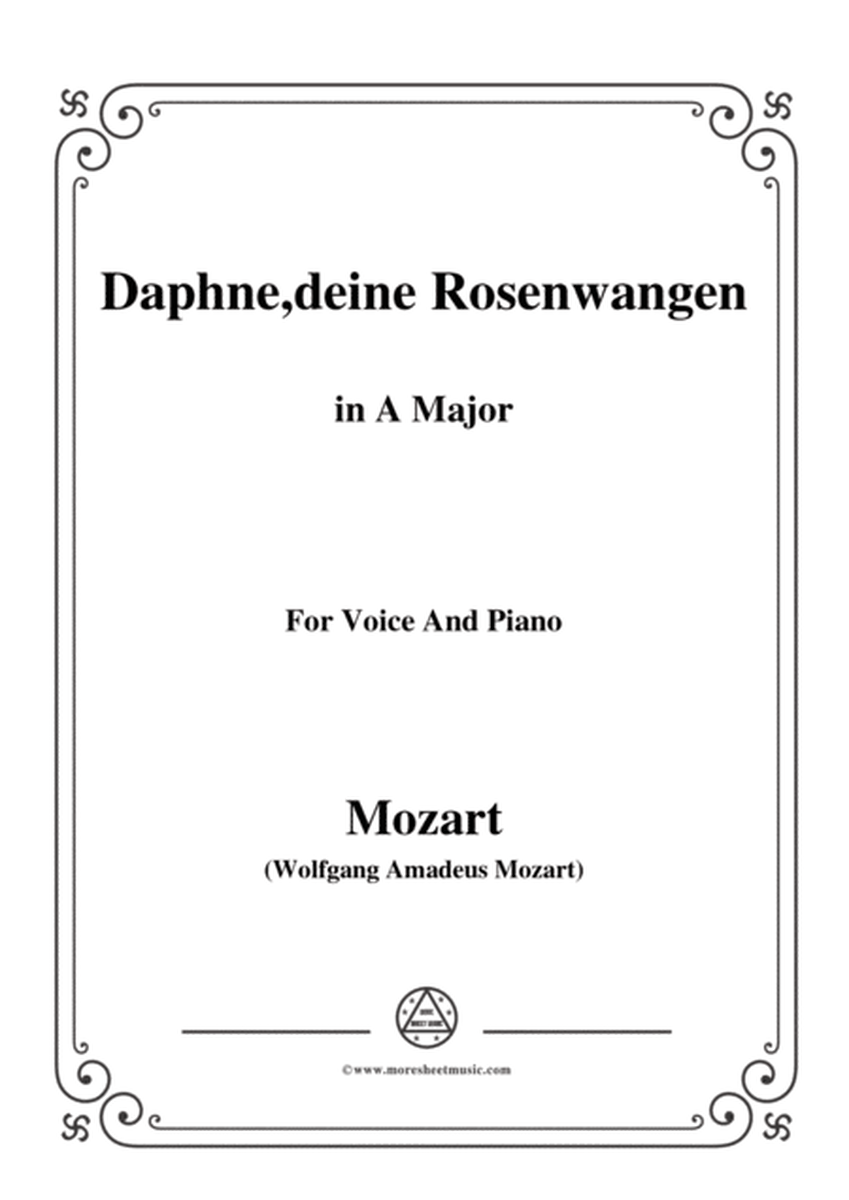 Mozart-Daphne,deine rosenwangen,in A Major,for Voice and Piano image number null
