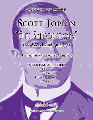 Book cover for Joplin - “Elite Syncopations” (for Woodwind Quartet)