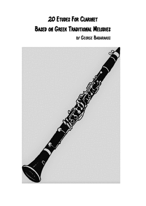 Book cover for 20 Etudes for Clarinet Based on Greek Traditional Melodies