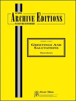 Book cover for Greetings And Salutations (Full Score)