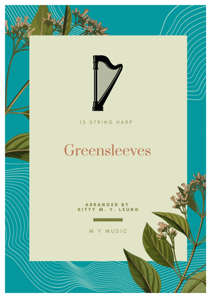 Book cover for Greensleeves - 15 String Harp (from Middle C)