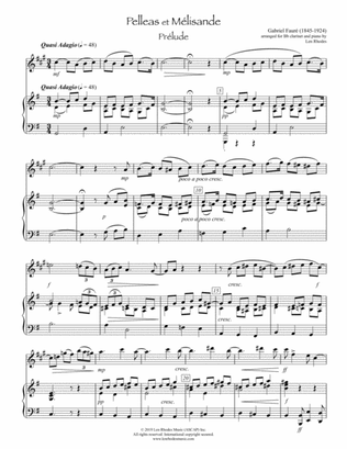 Book cover for Fauré - Pelleas et Mélisande, Prélude - for Clarinet and Piano
