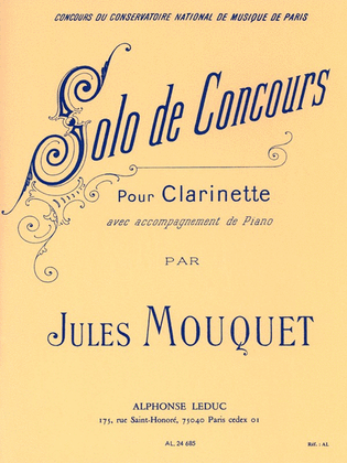 Book cover for Solo De Concours (clarinet & Piano)