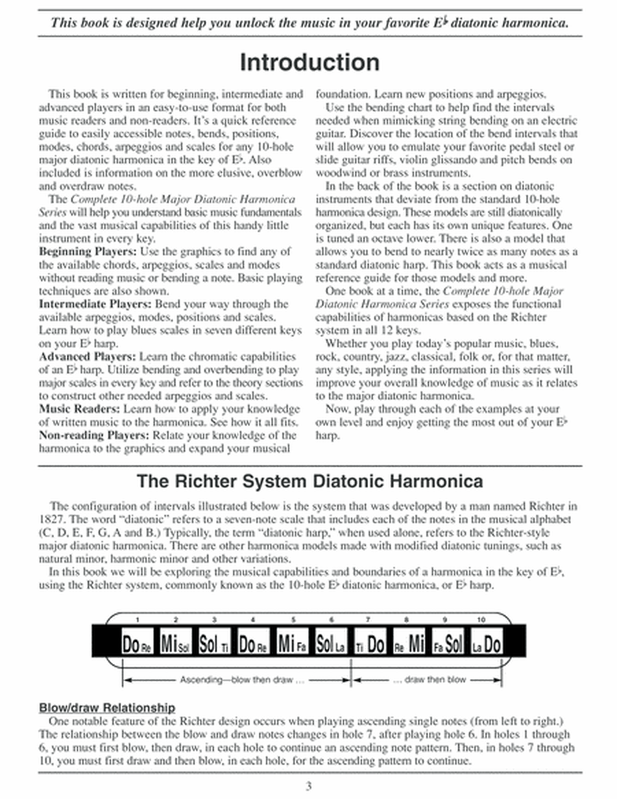 Complete 10-Hole Diatonic Harmonica Series: Eb Harmonica Book