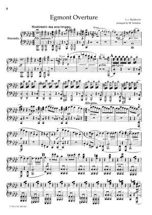 Beethoven Egmont Overture, for piano duet, PB801