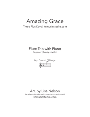 Book cover for Amazing Grace - Flute Trio with Piano Accompaniment