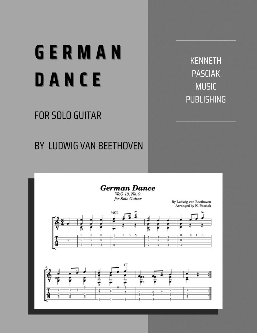 German Dance, WoO 13, No. 9 (for Solo Guitar) image number null