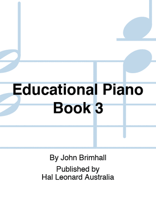 Book cover for Educational Piano Book 3