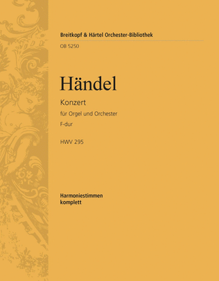 Book cover for Organ Concerto (No. 13) in F major HWV 295