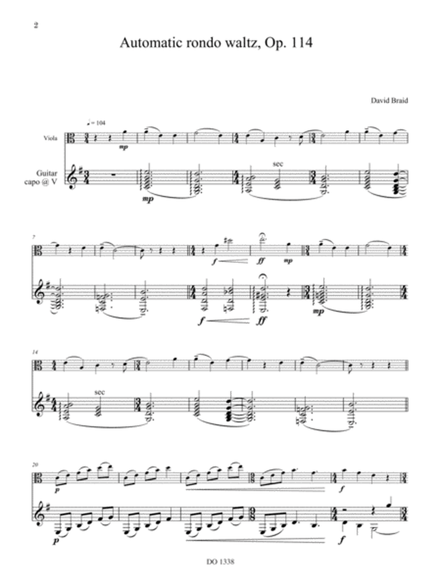 Four brief works for viola and guitar