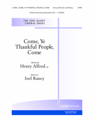 Book cover for Come, Ye Thankful People, Come