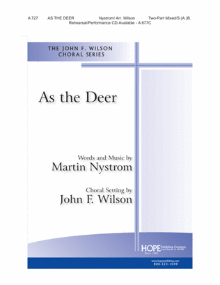 Book cover for As the Deer