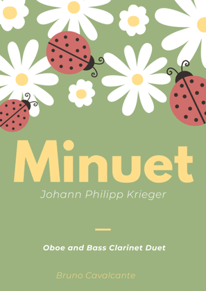Book cover for Minuet in A minor - Johann Philipp Krieger - Oboe and Bass Clarinet Duet