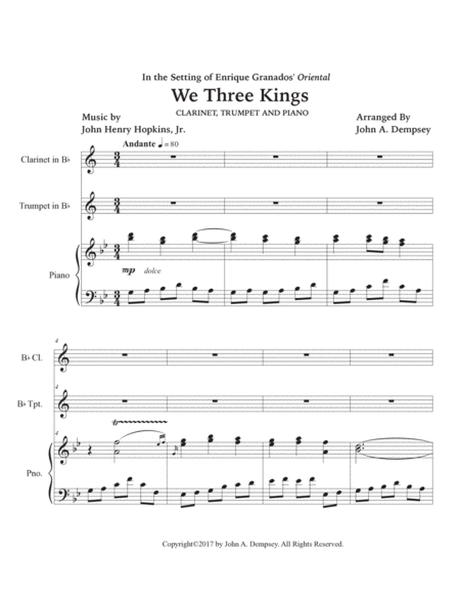 We Three Kings (Trio for Clarinet, Trumpet and Piano) image number null