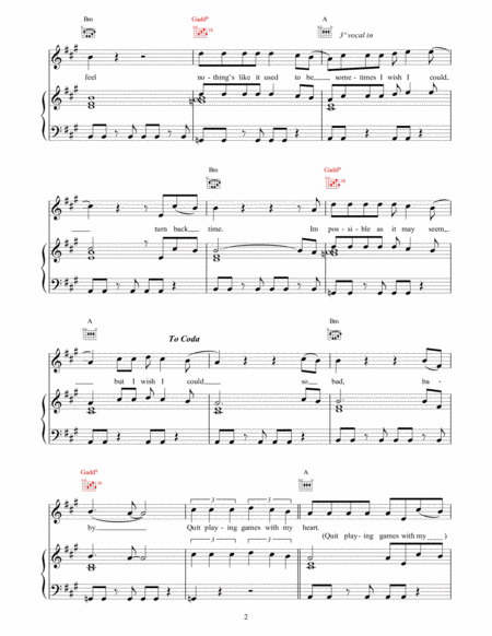 Quit Playing Games (With My Heart)" Sheet Music by Backstreet Boys for  Piano/Vocal/Chords - Sheet Music Now