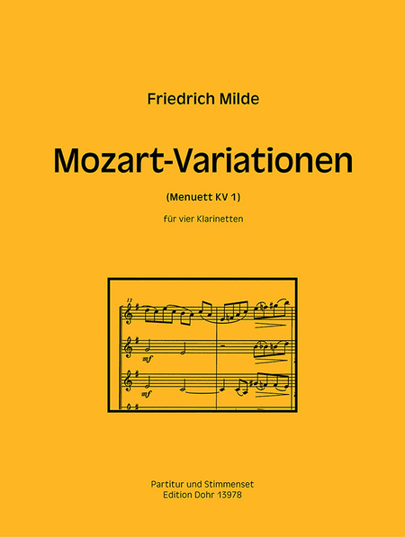 Mozart-Variationen (Menuett KV 1) für vier Klarinetten