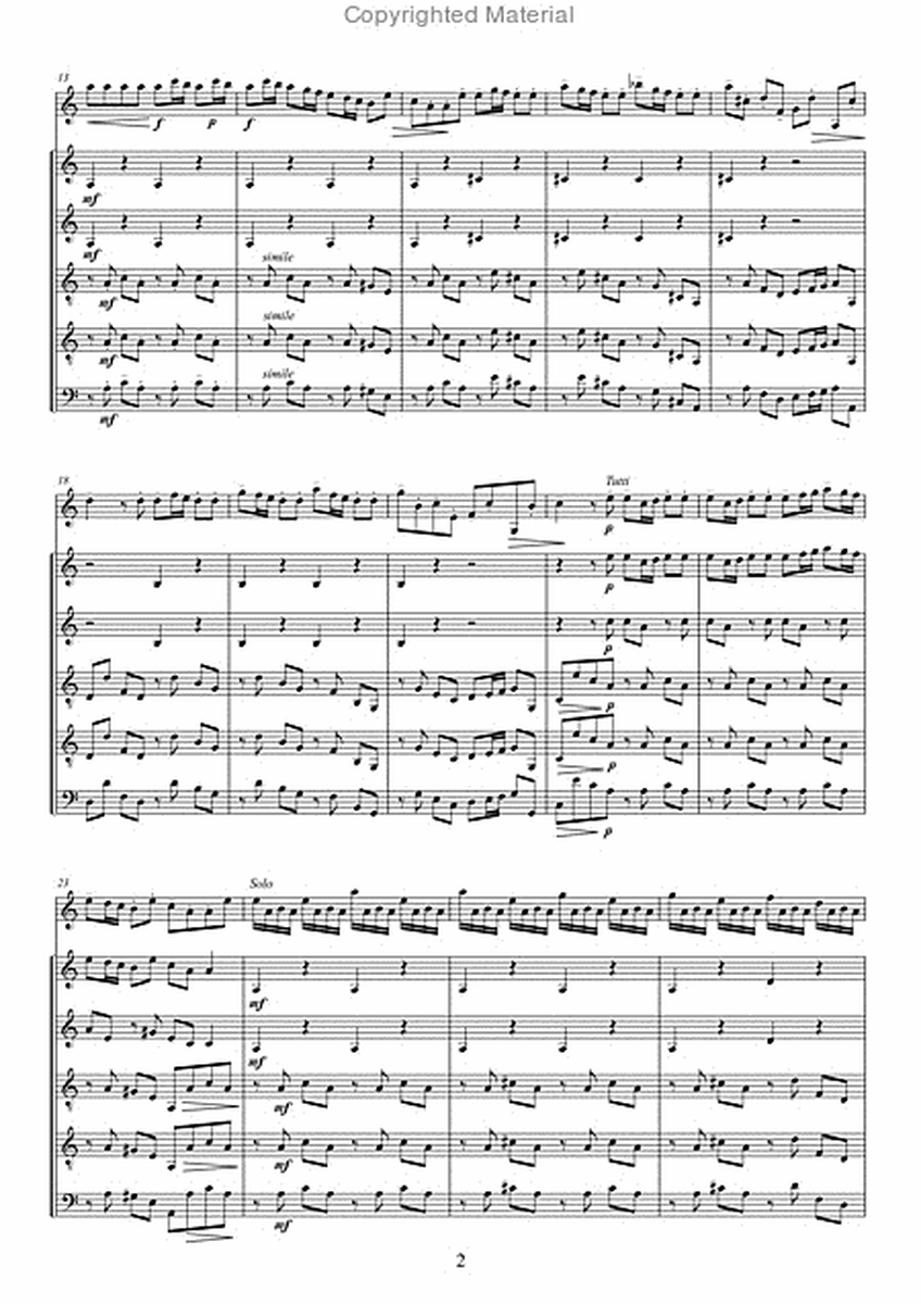 Concerto Nr. 6, RV 356 fur Violine solo (Mandoline solo) und Zupforchester