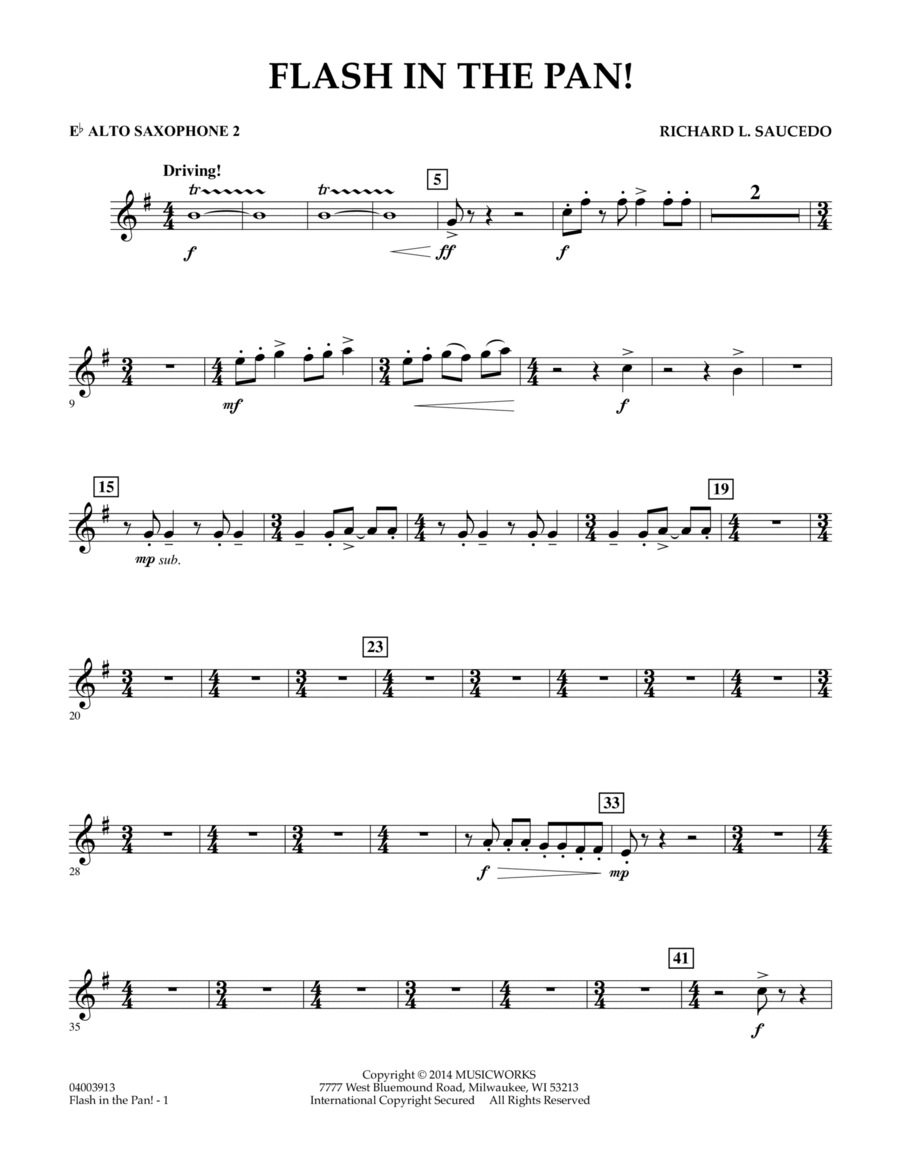 Flash in the Pan! - Eb Alto Saxophone 2