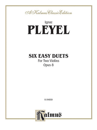 Book cover for Six Easy Duets, Op. 8