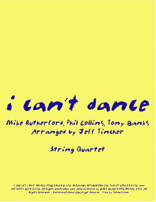 Book cover for I Can't Dance