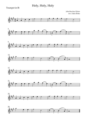 Book cover for Holy, Holy, Holy (Traditional Christian Song) for Trumpet in Bb