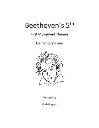 Book cover for Beethoven's 5th for elementary piano