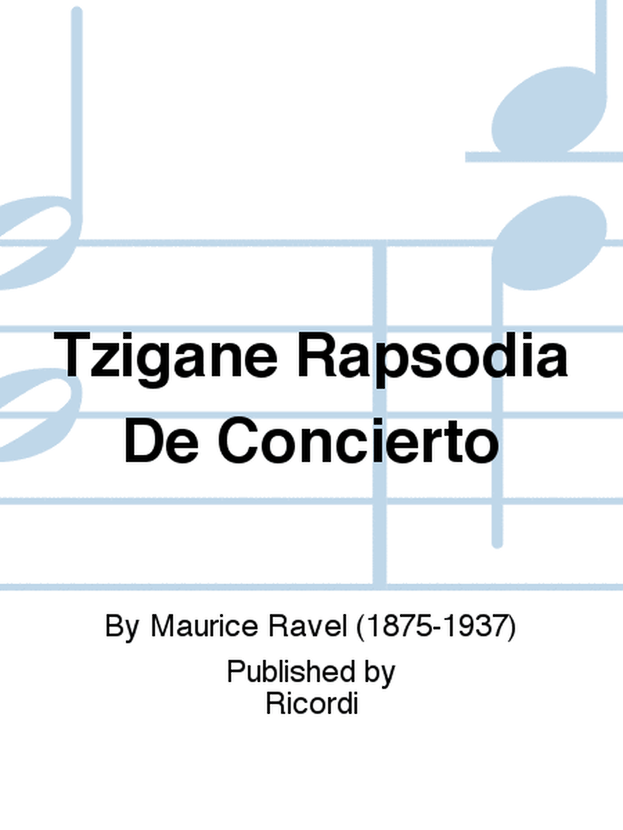 Tzigane Rapsodia De Concierto