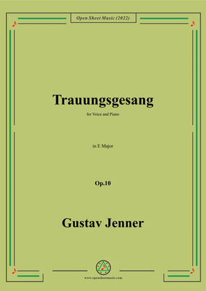 Book cover for Jenner-Trauungsgesang,in E Major,Op.10