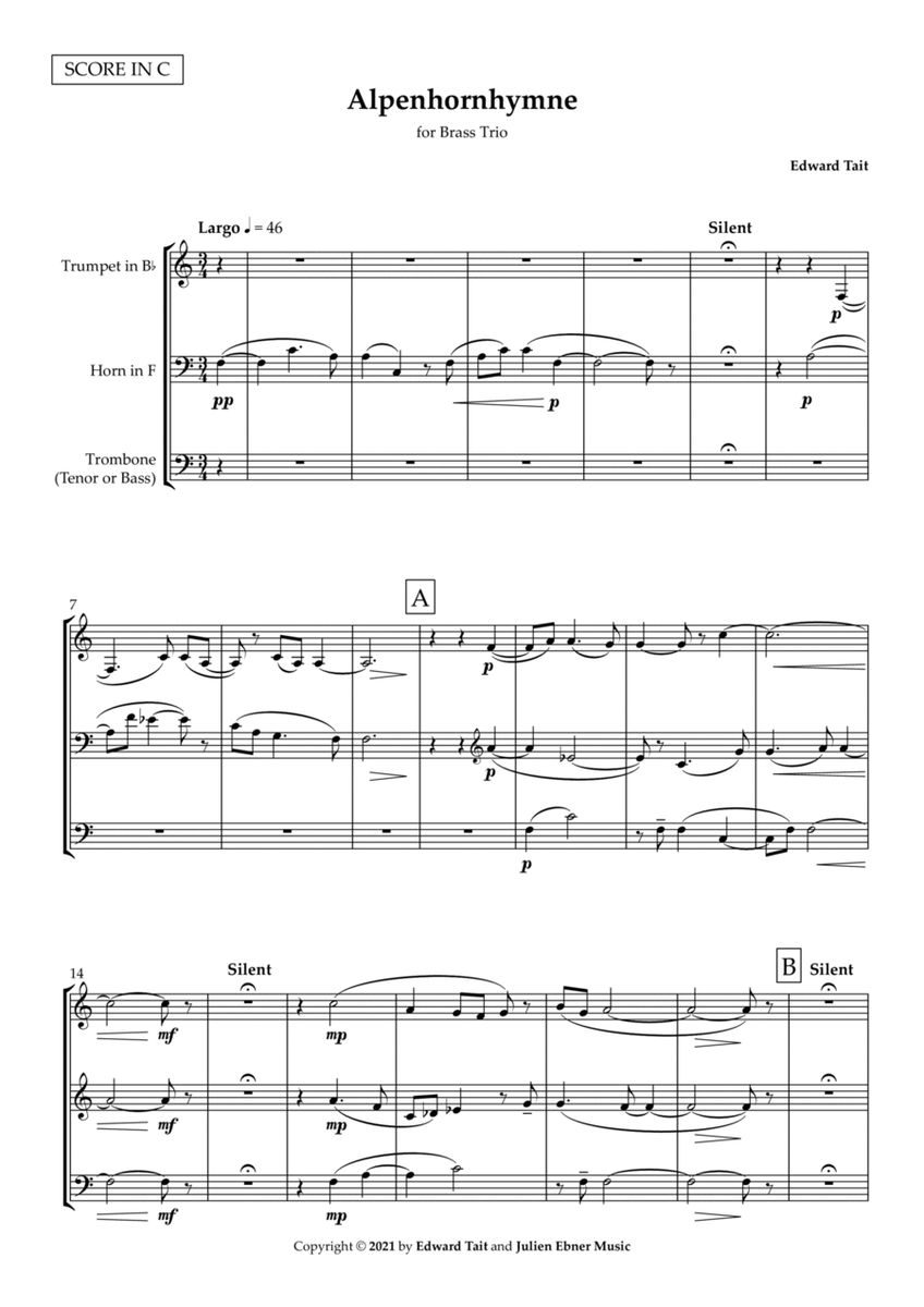 Alpenhornhymne (Op. 5) – Score