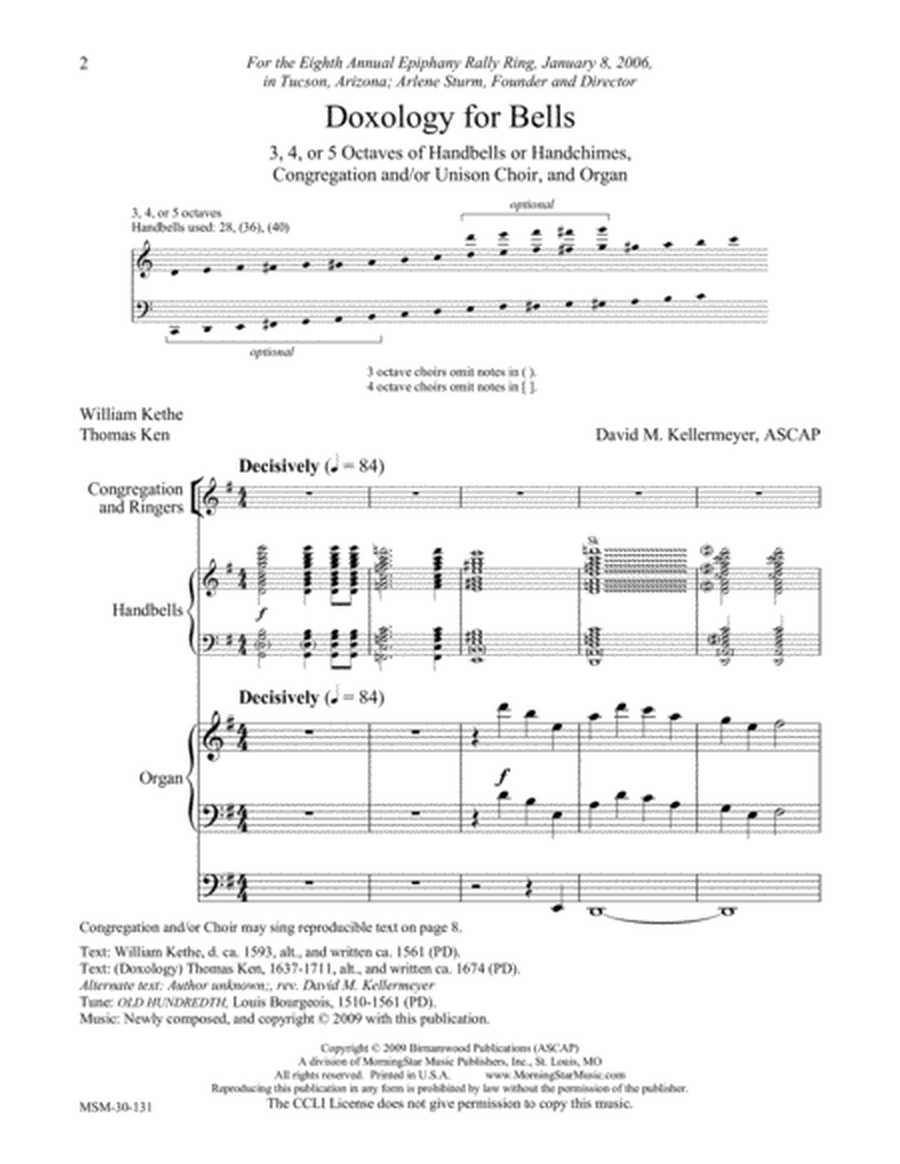 Doxology for Bells (Full Score) image number null