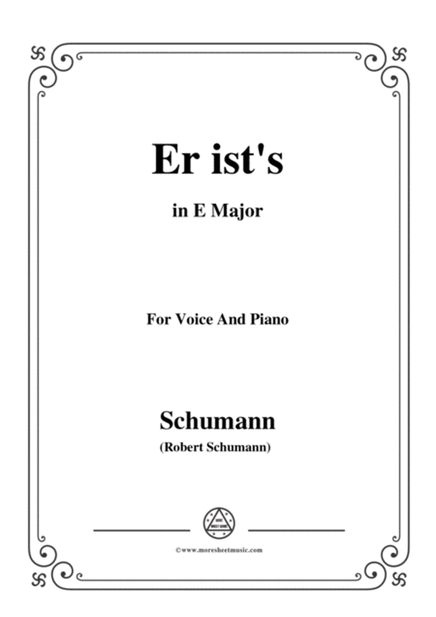 Schumann-Er ist's,in E Major,Op.79,No.24,for Voice and Piano image number null