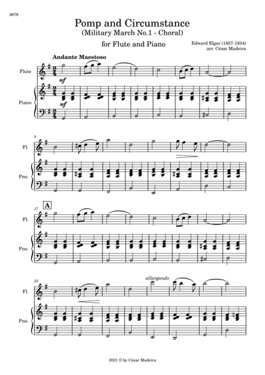 Pomp and Circumstance No.1 - Flute and Piano (Full Score and Parts) image number null